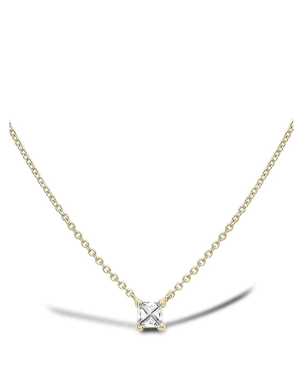 Pragnell Natural 18Kt Rockchic Diamond Solitaire Necklace
