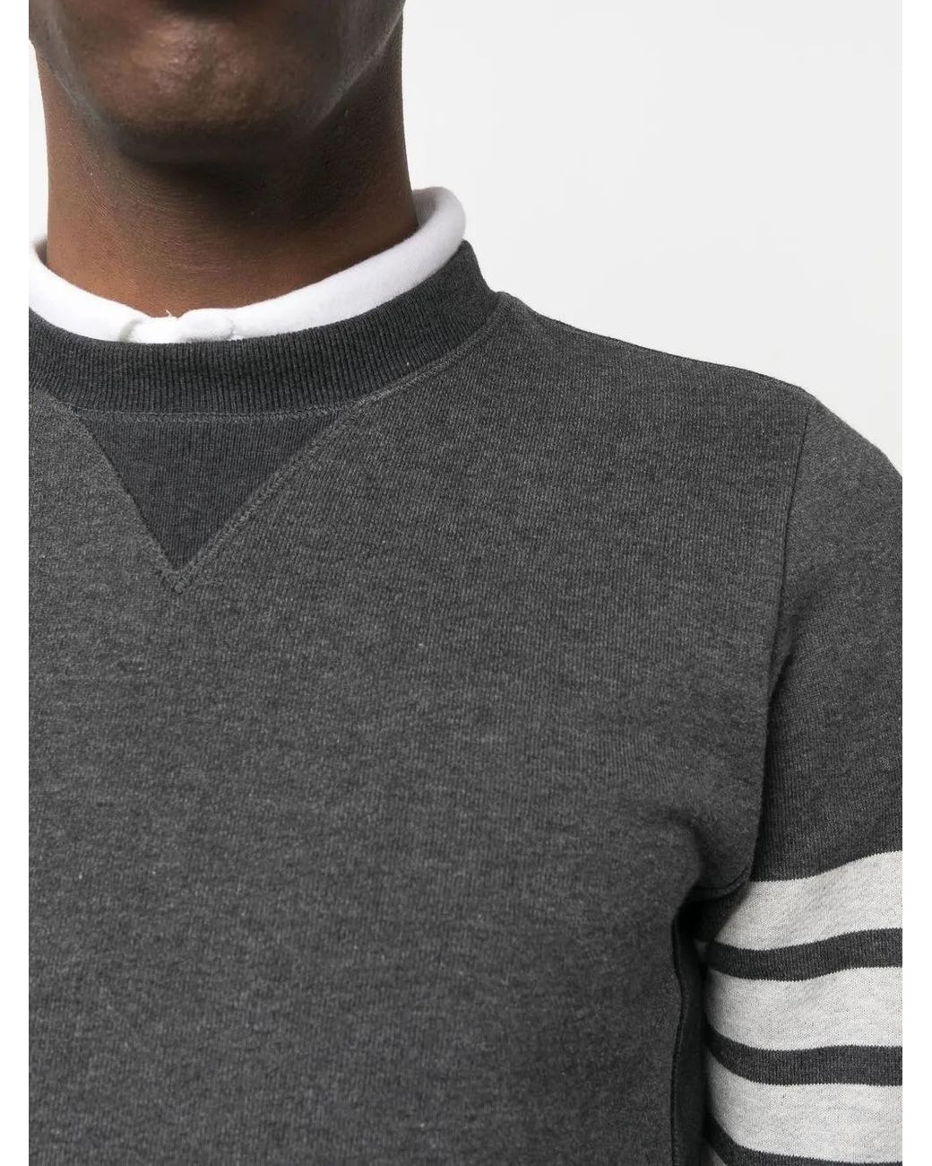 Thom Browne Gray Classic Loopback 4-Bar Sweatshirt for men