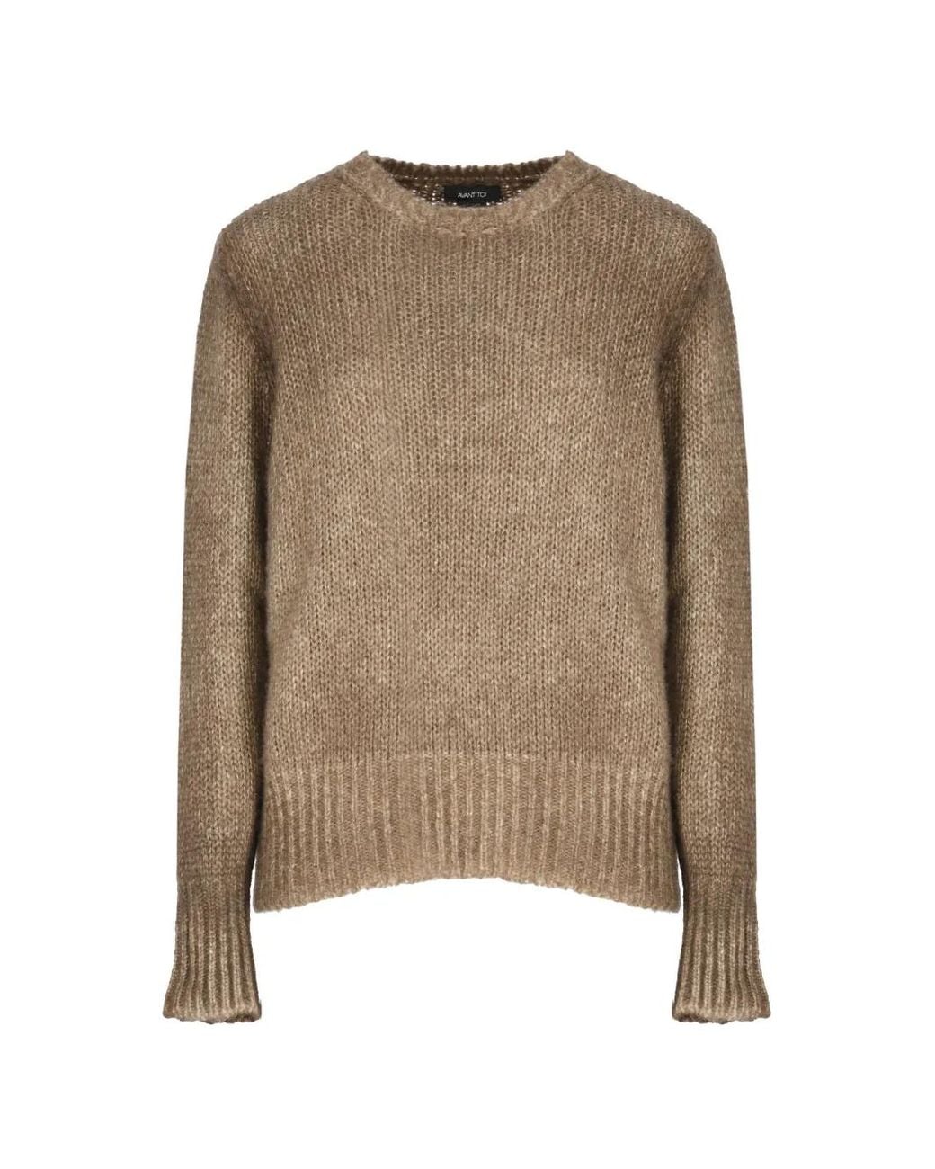 Avant Toi Natural Ribbed-Knit Sweater