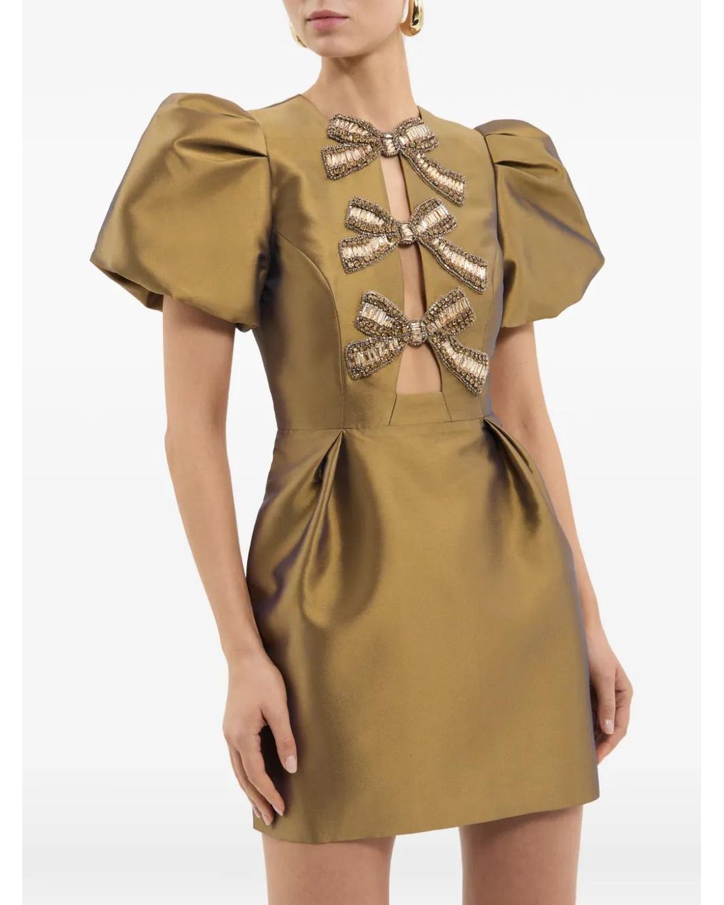 Rebecca Vallance Metallic Venus Mini Dress