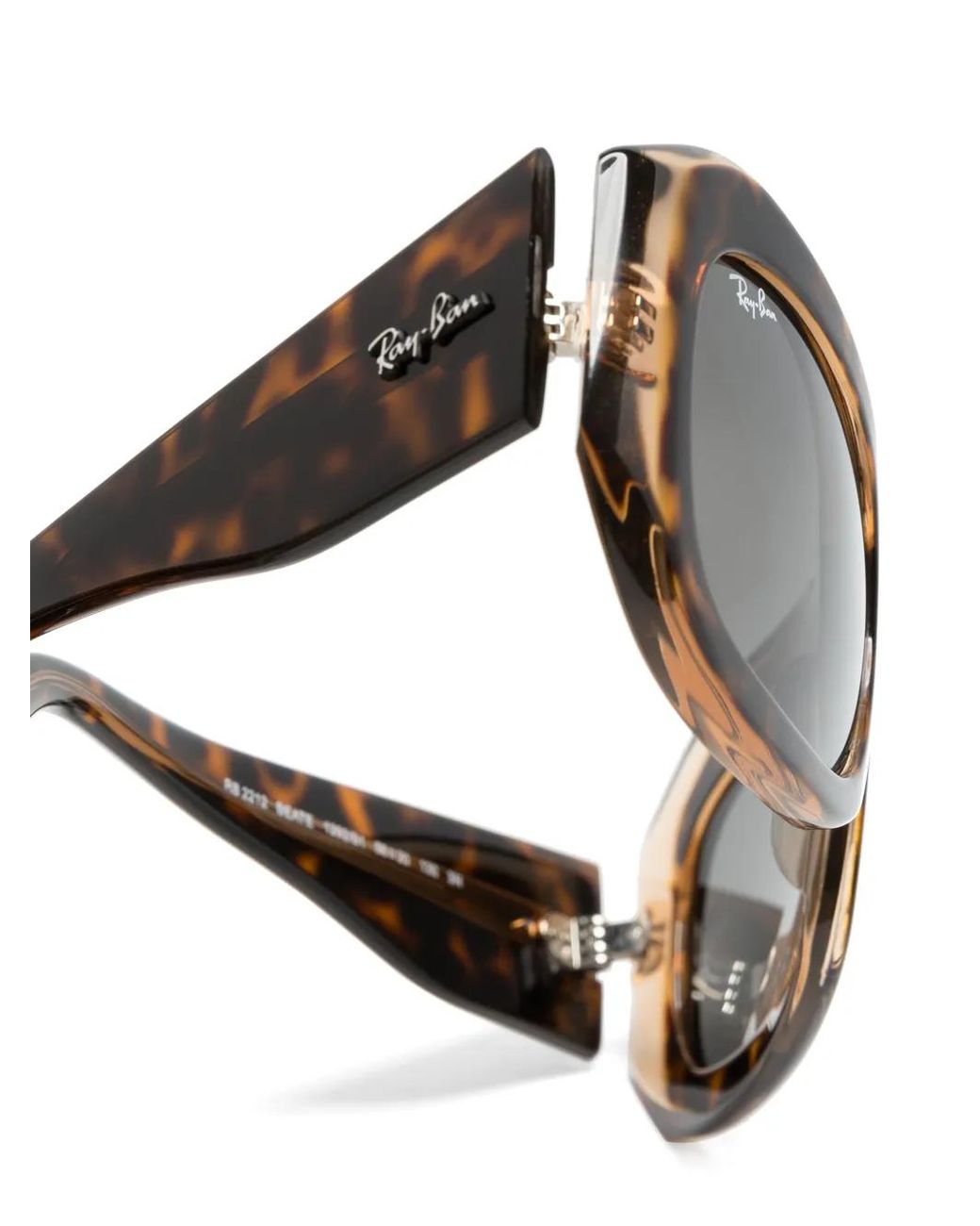 Ray-Ban Gray Beate Rectangle-Frame Sunglasses