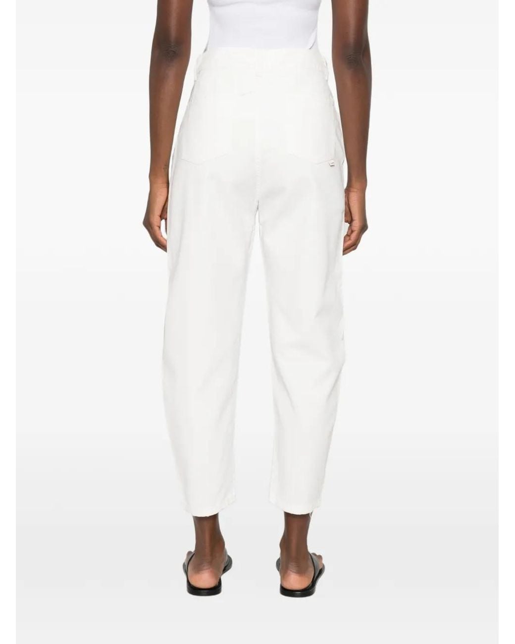 Aniye By White Distressed Cropped Jeans