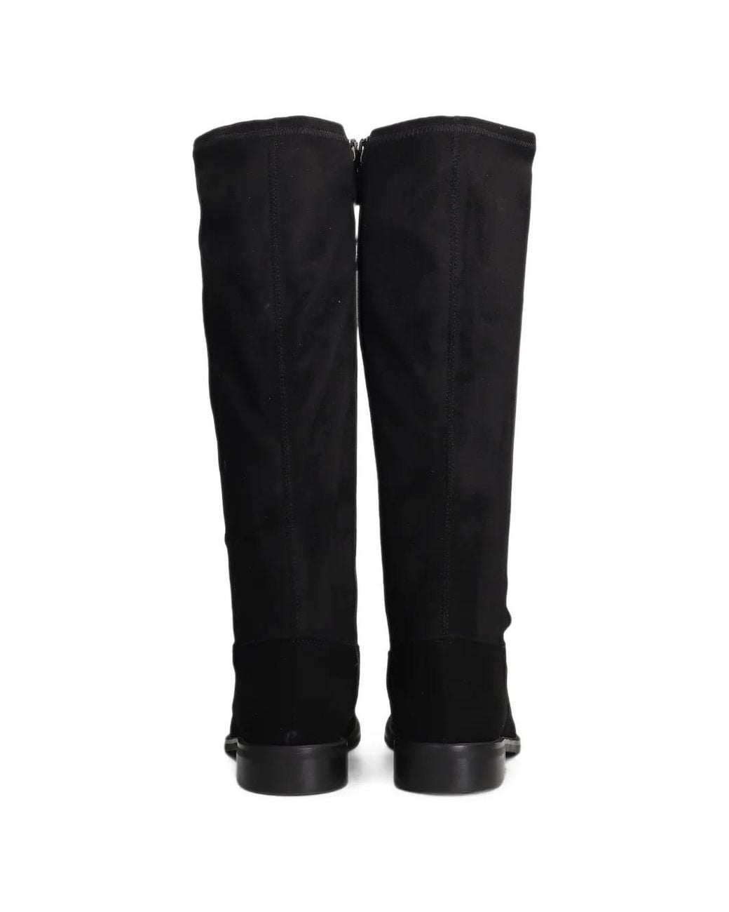 Julie Dee Black Side-Zip Knee-High Boots