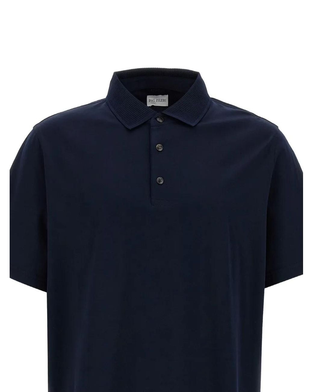 Pal Zileri Blue Three-Button Polo Shirt for men
