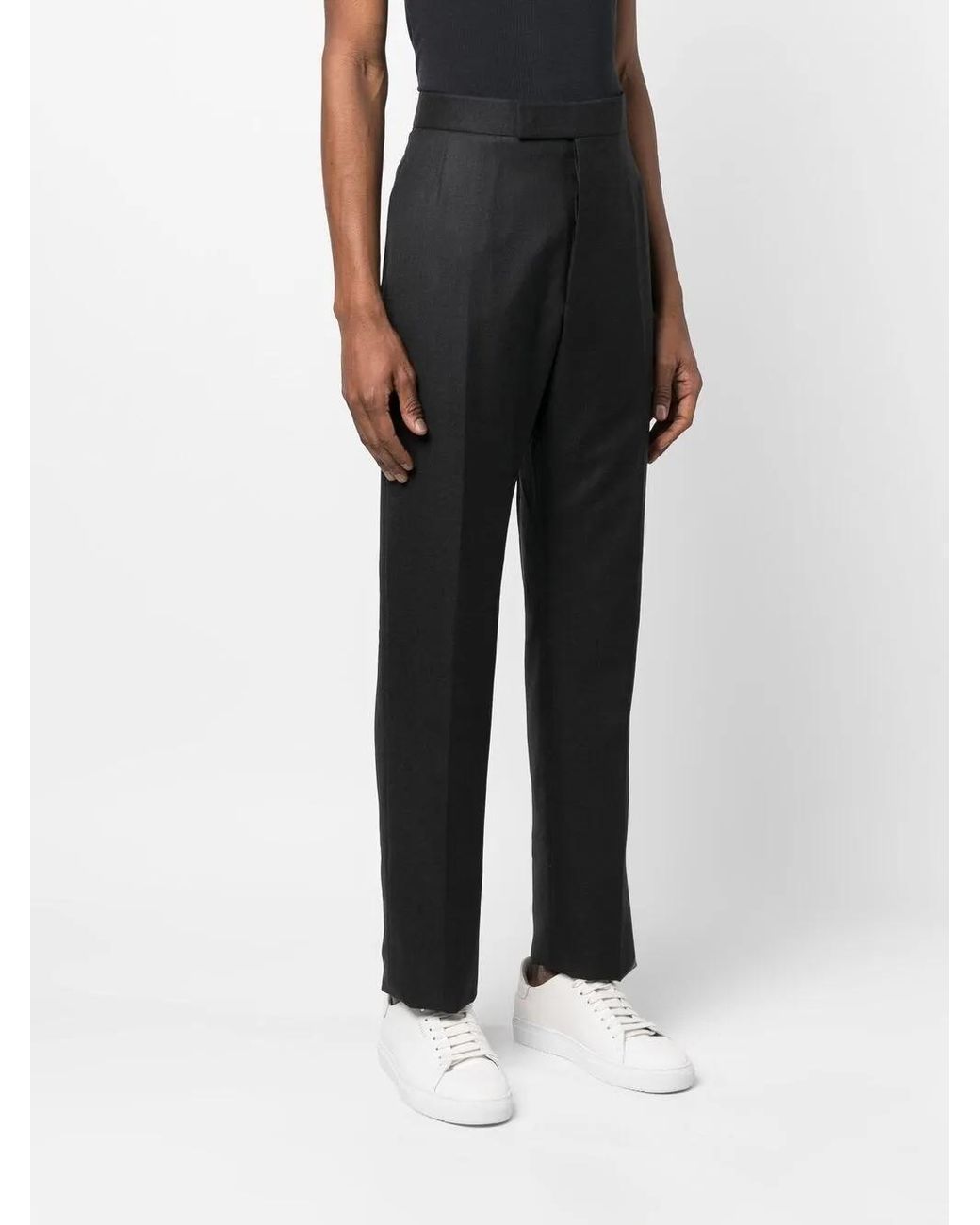 Thom Browne Blue Classic Twill Backstrap Trousers for men