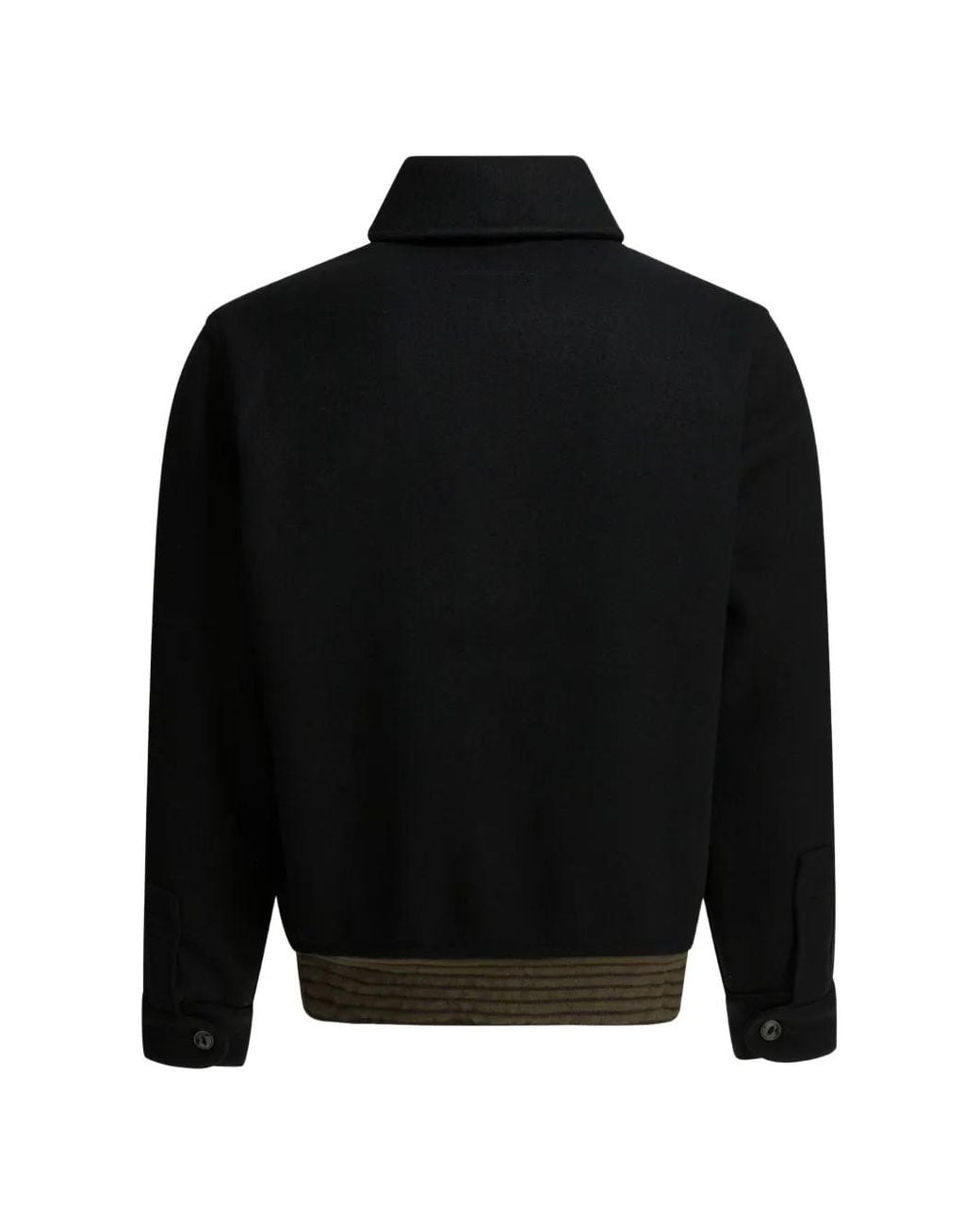Buzz Rickson's Black Button Flap Pocket Jacket for men