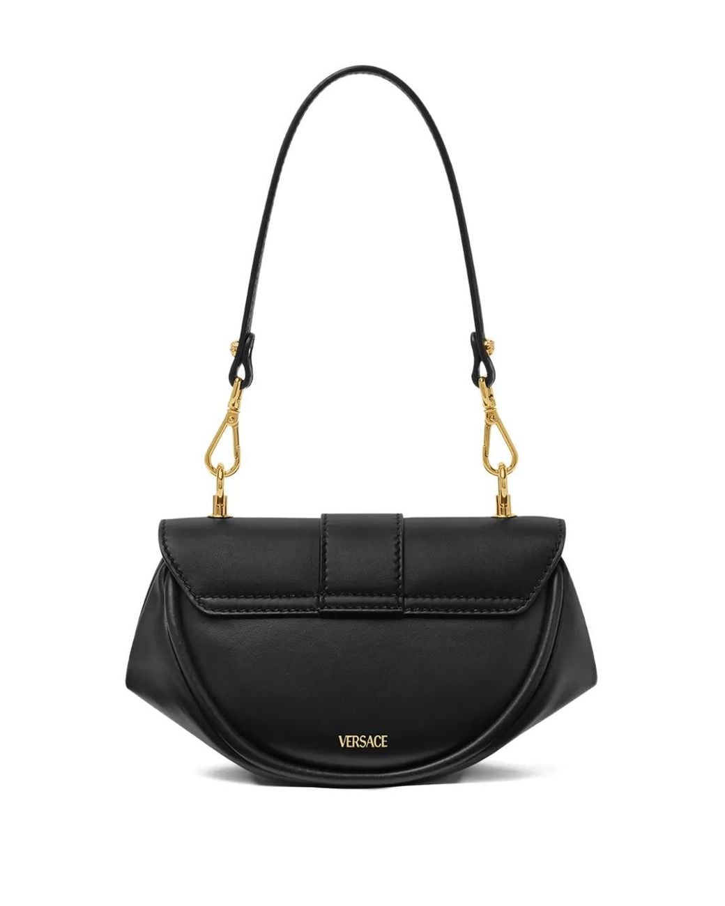 Versace Zwarte En Gouden Schoudertas in het Black