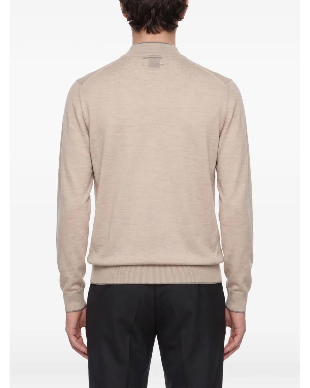 Eleventy White Mock-Neck Sweater for men