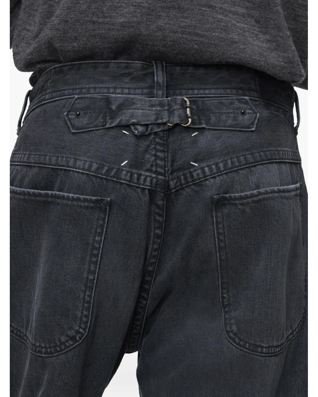 Maison Margiela Blue Straight-Leg Cropped Jeans for men