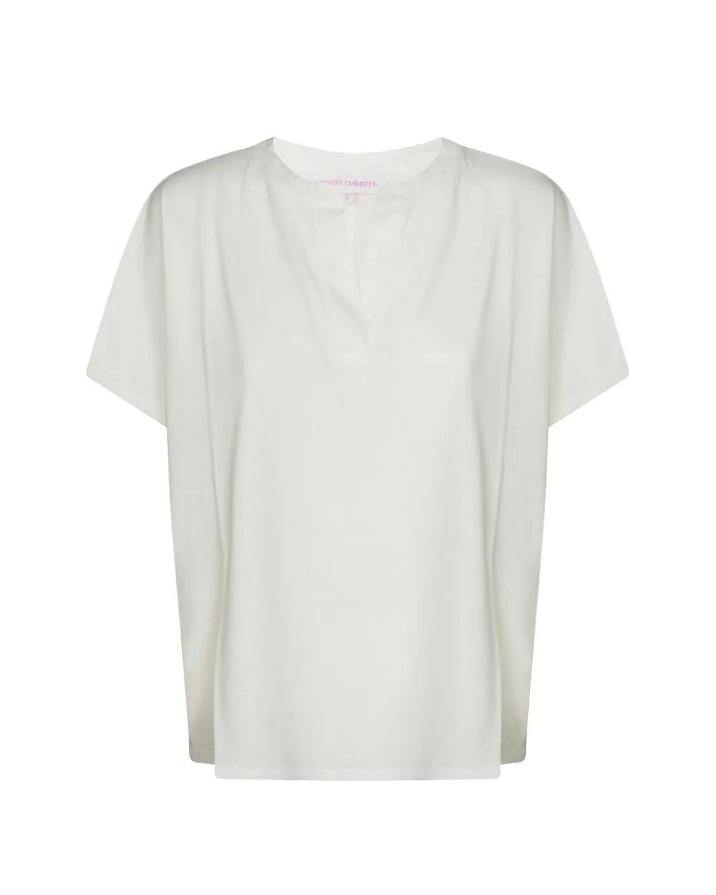 ABSOLUT CASHMERE White Tiffany Linen Top