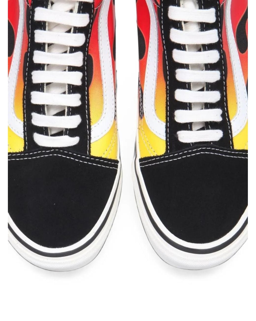 Vans White Old Skool 36 Flame-Print Sneakers