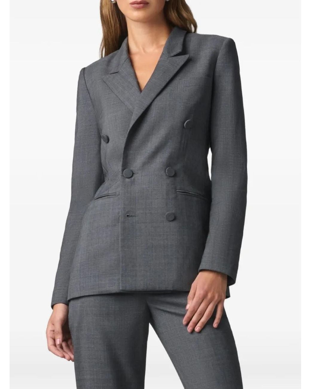 Kiki de Montparnasse Gray Prince Of Wales Double-Breasted Blazer