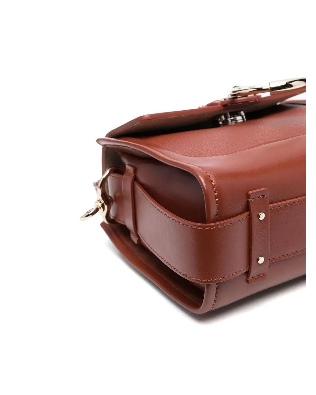 Chloé Brown Tess Mini Leather Handbag