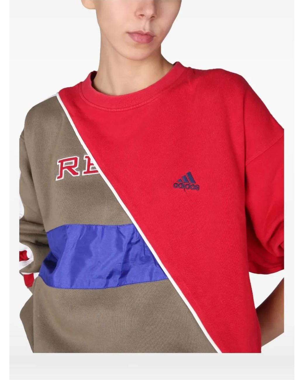Sudadera Con Diseño Colour Block Y Logo 1/OFF de color Red