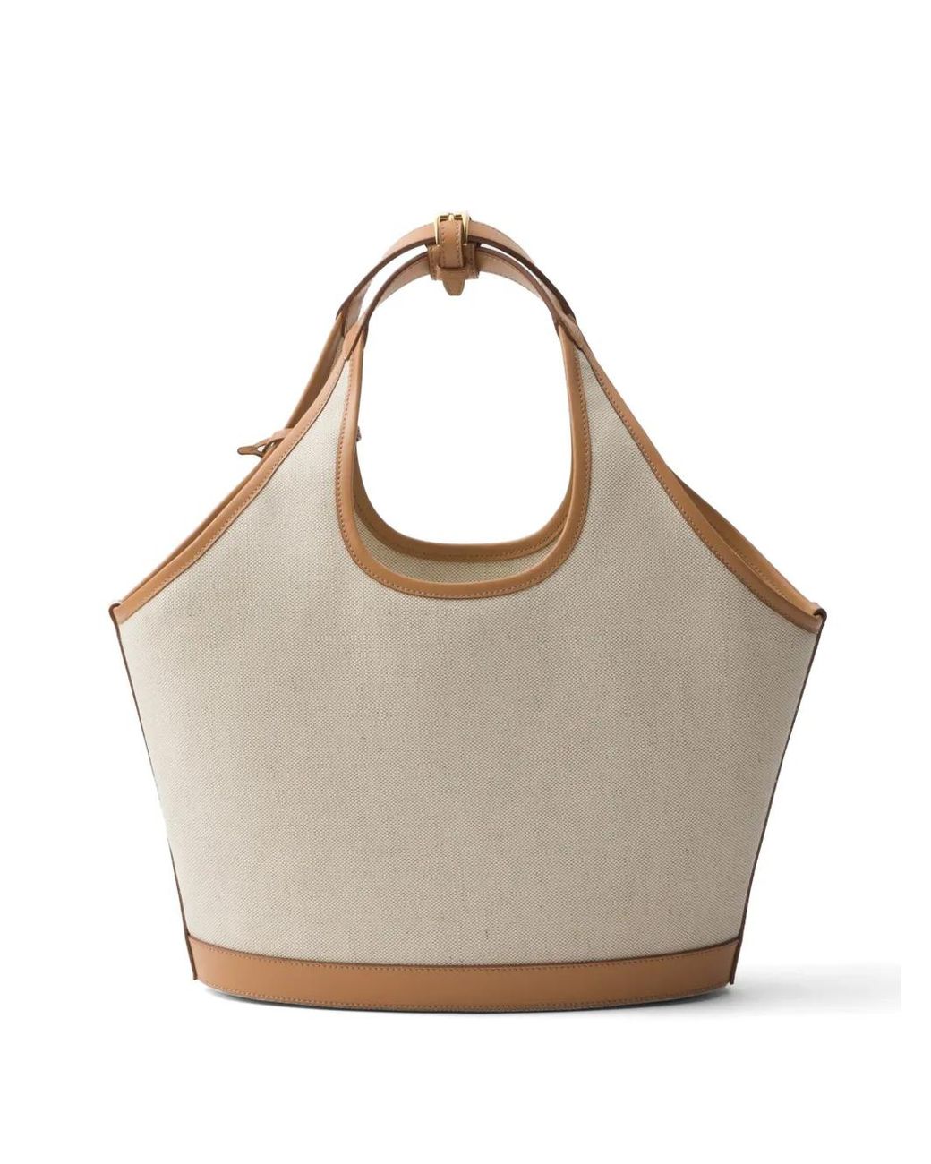 Prada Gray Medium Logo-Print Tote Bag