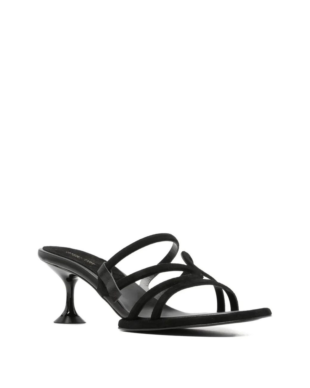 Sergio Rossi White Suede Leather Heel Sandals