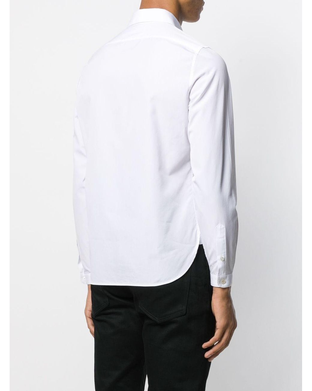 Chemise à col claudine Saint Laurent pour homme en coloris Blanc | Lyst