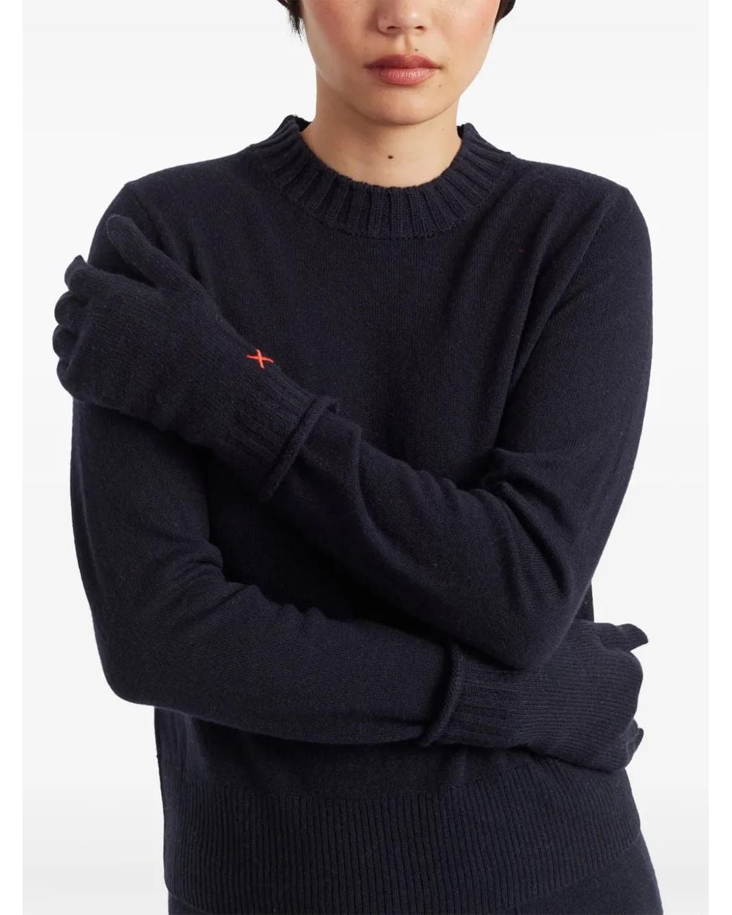 Chinti & Parker Blue Knitted Gloves
