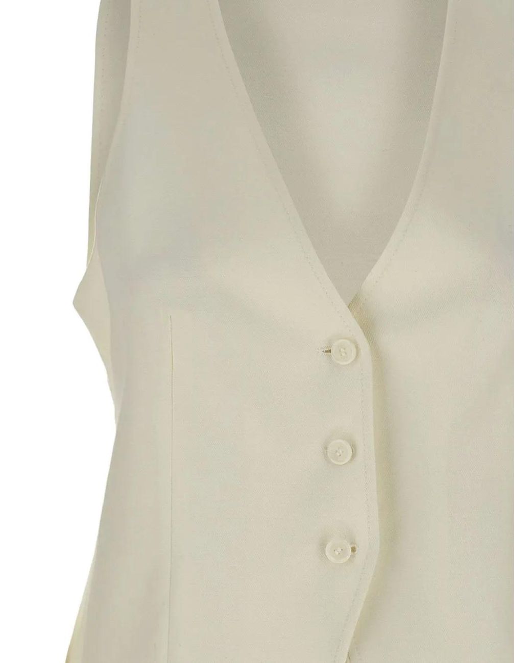 Boss White Modern-Fit Waistcoat With Open Back