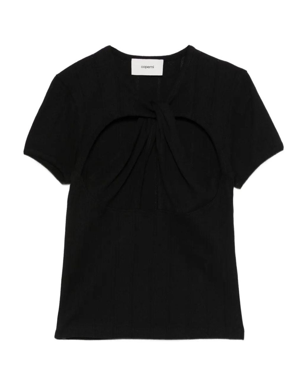 Coperni Black T-Shirt À Détails De Découpes