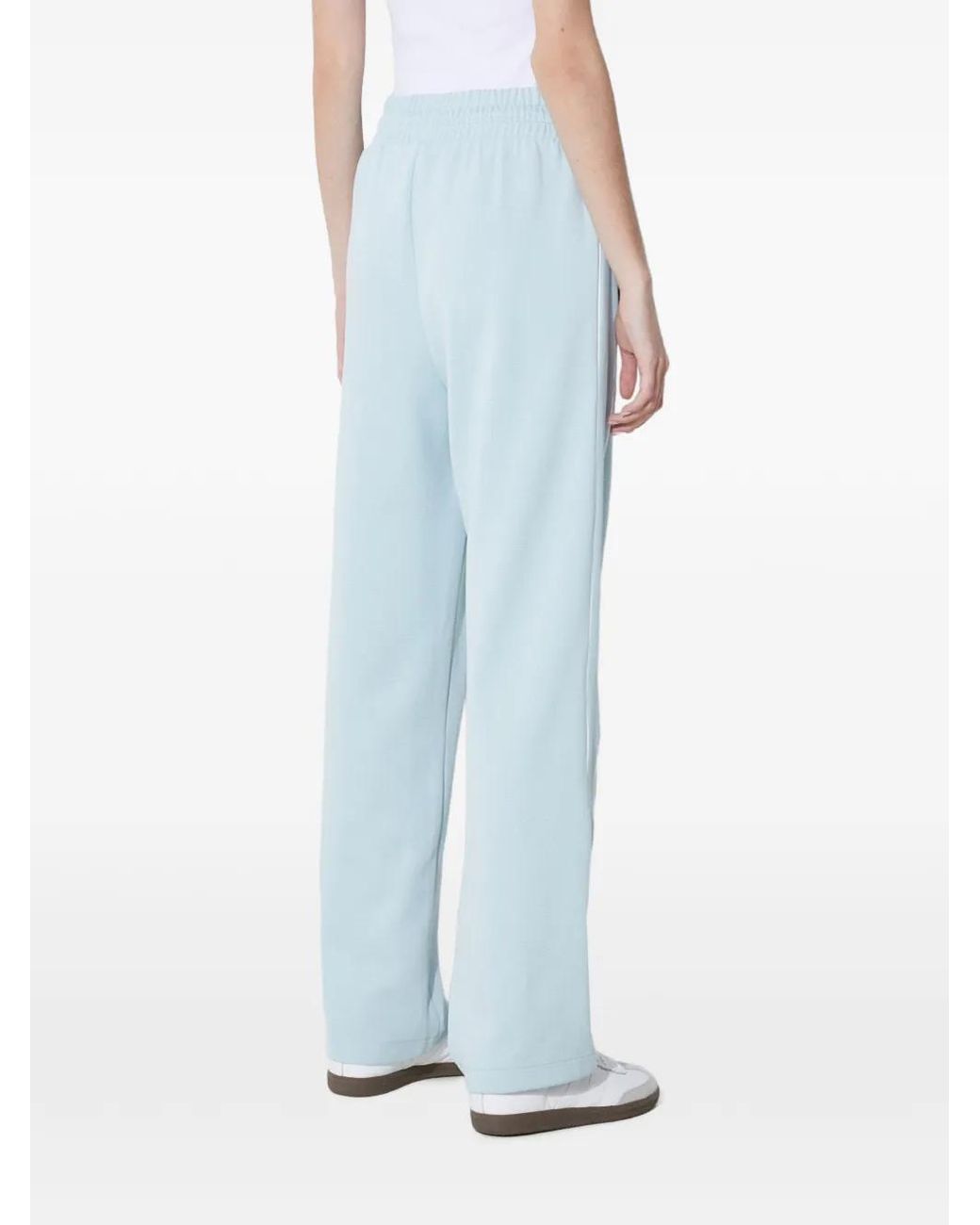 PUMA Blue Logo-Embroidered Side-Stripe Track Pants