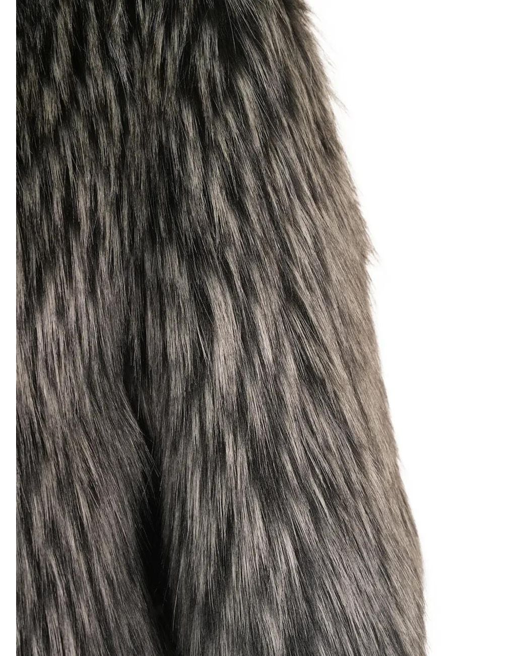 Mc2 Saint Barth Gray Faux-Fur Coat
