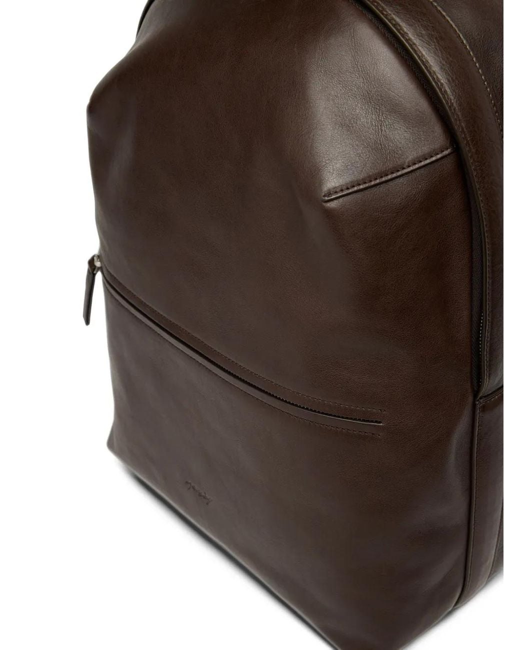 Marsèll Black Guscio Grained Leather Backpack for men