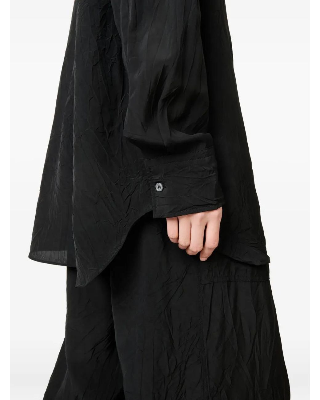 Studio Nicholson Black Long-Sleeve Shirt