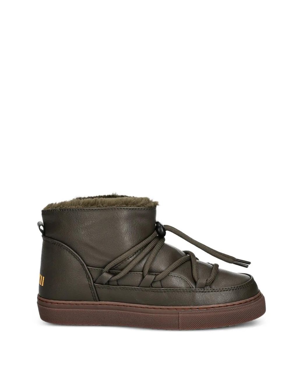 Inuikii Brown Grape Lace-Up Ankle Boots