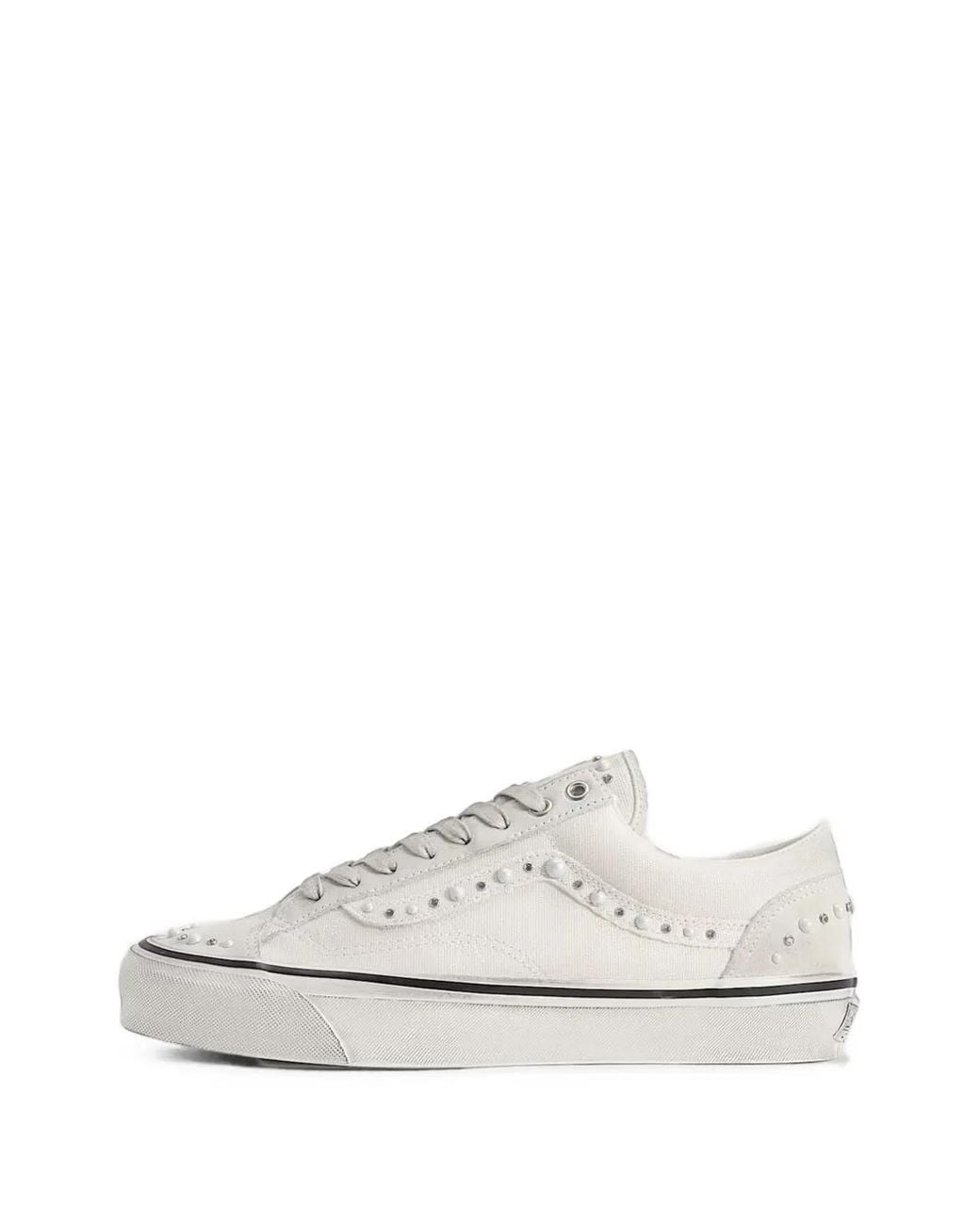 Vans White Premium Old Skool 36 Faux-Pearl Embellished Sneakers