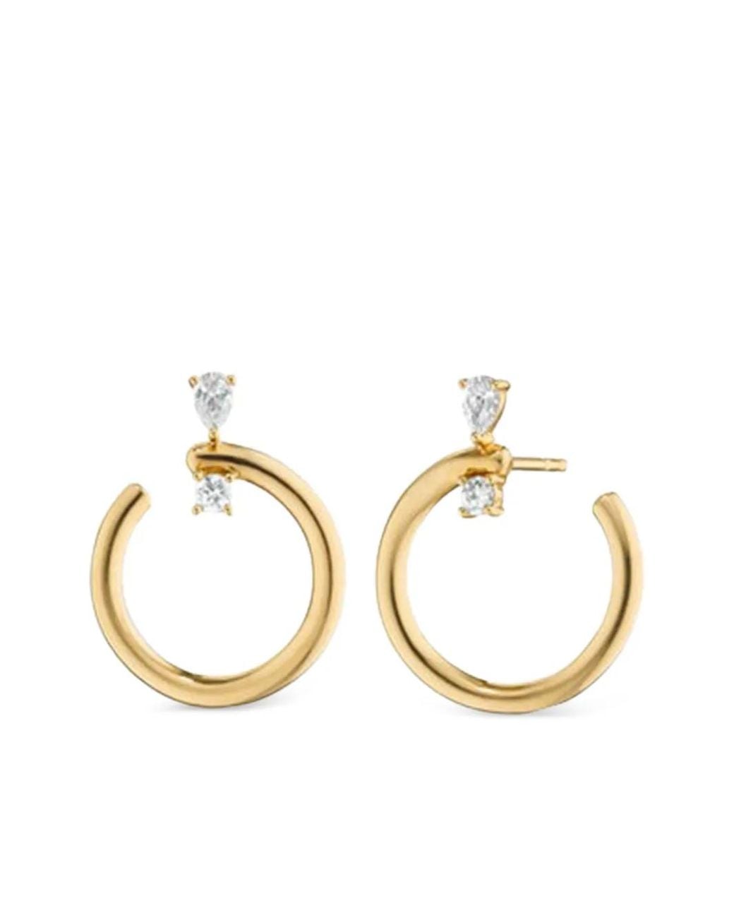 Monica Rich Kosann Metallic 18K Diamond Wrap Earrings