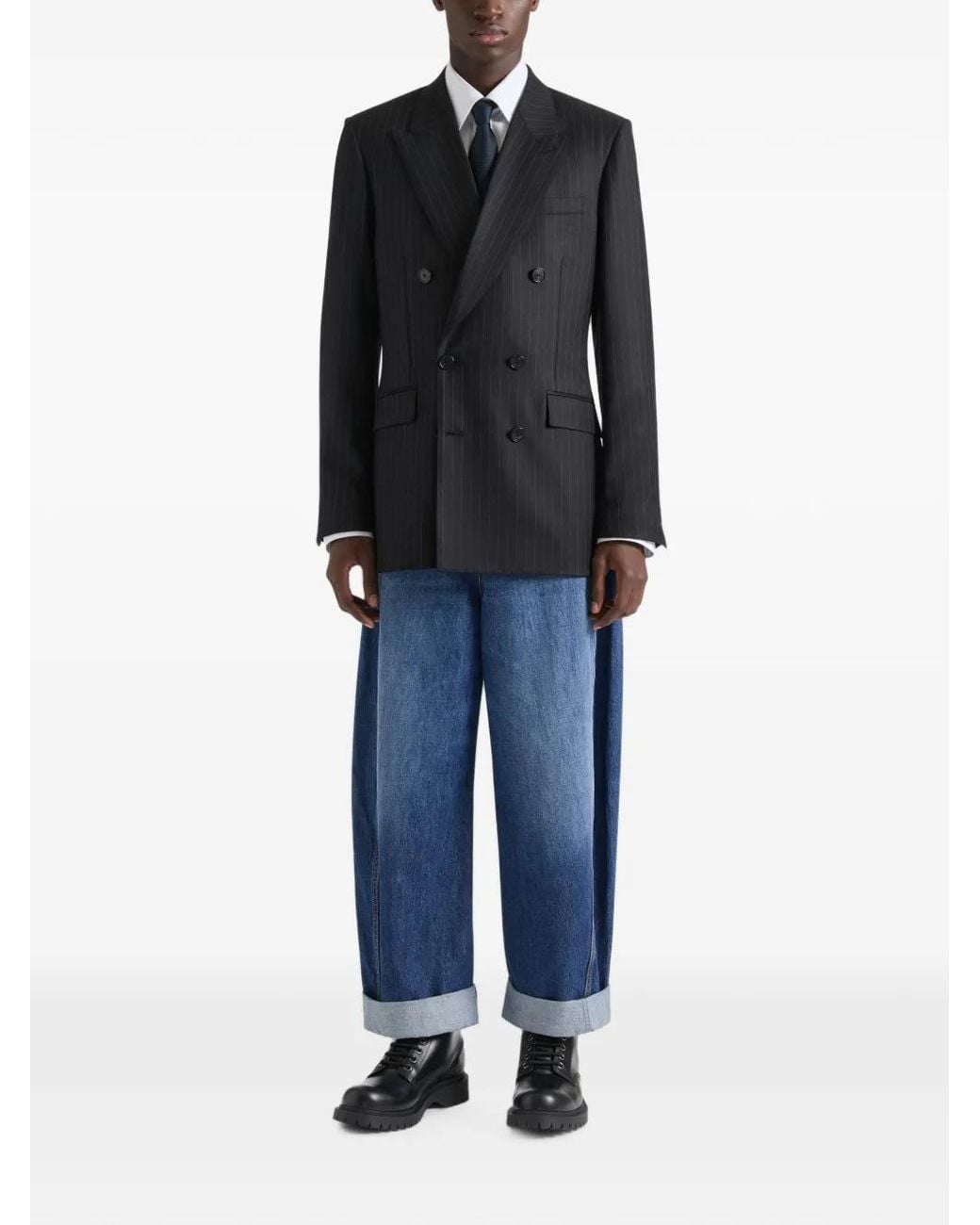 Givenchy Black Double Breasted Fitted Jacket for men