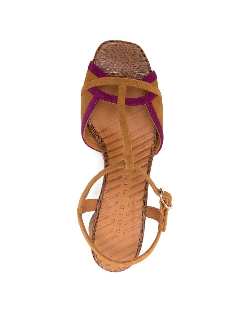 Chie Mihara Pink Ryejo T-Strap Leather Sandals