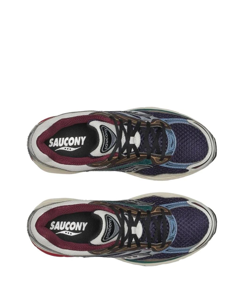 Saucony White Progrid Omni 9 Lace-Up Sneakers