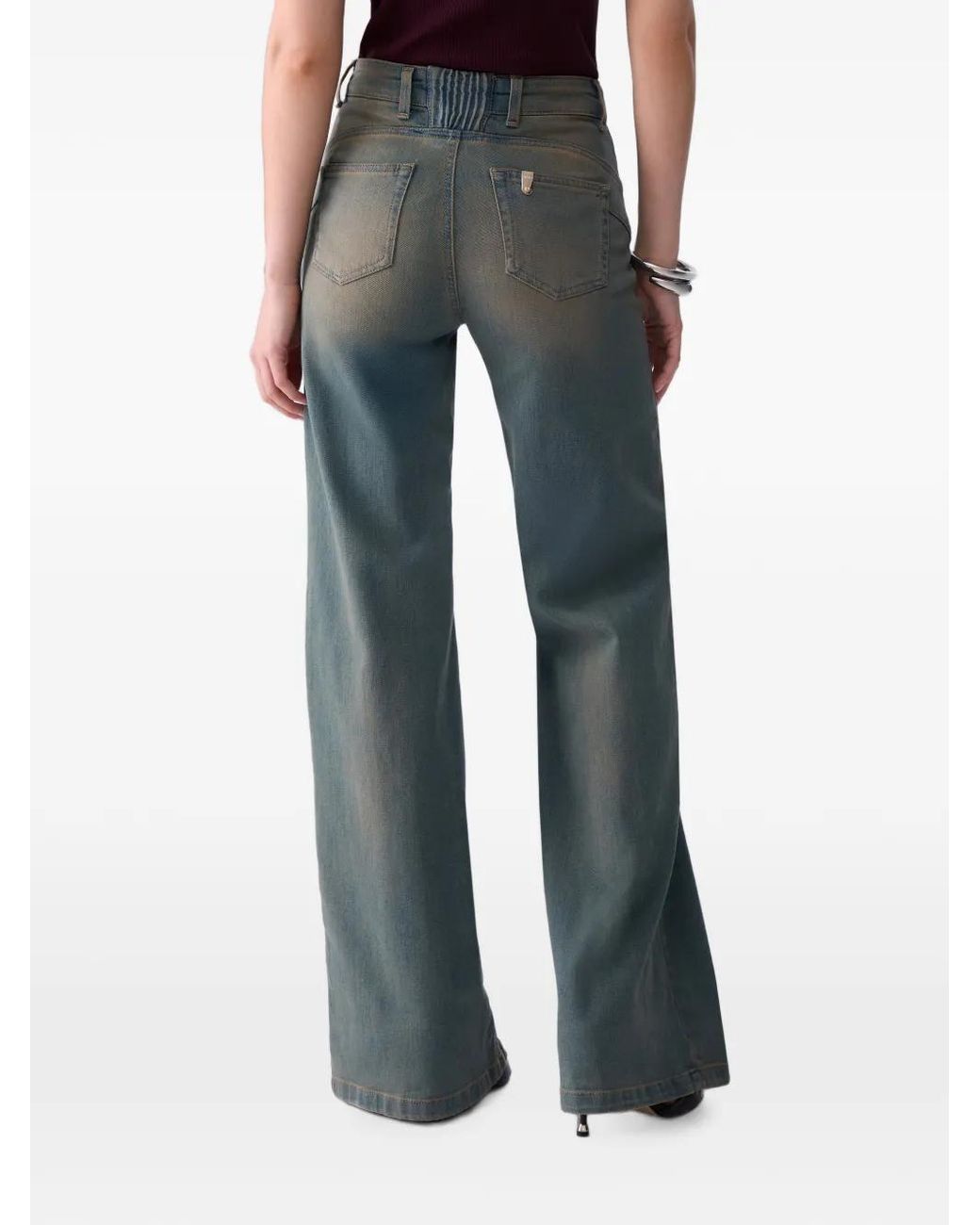 Liu Jo Blue Flare Jeans With Welt Pockets