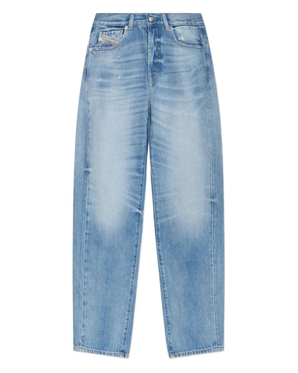 DIESEL Blue Distressed Light-Wash Jeans