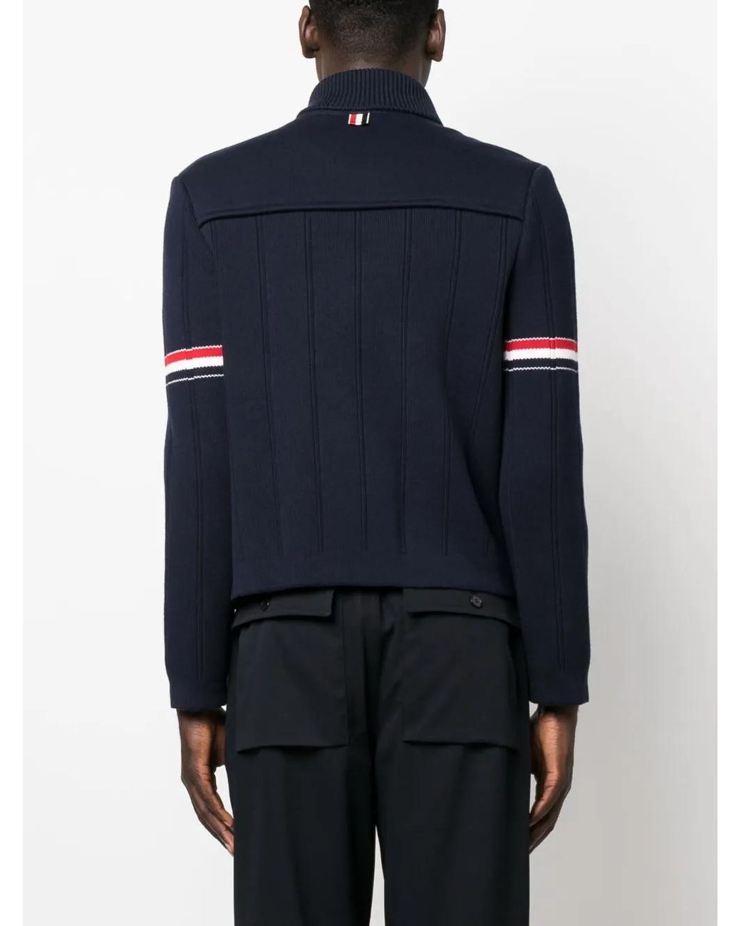 Thom Browne Blue Single-Breasted Button-Fastening Shirt Jacket for men
