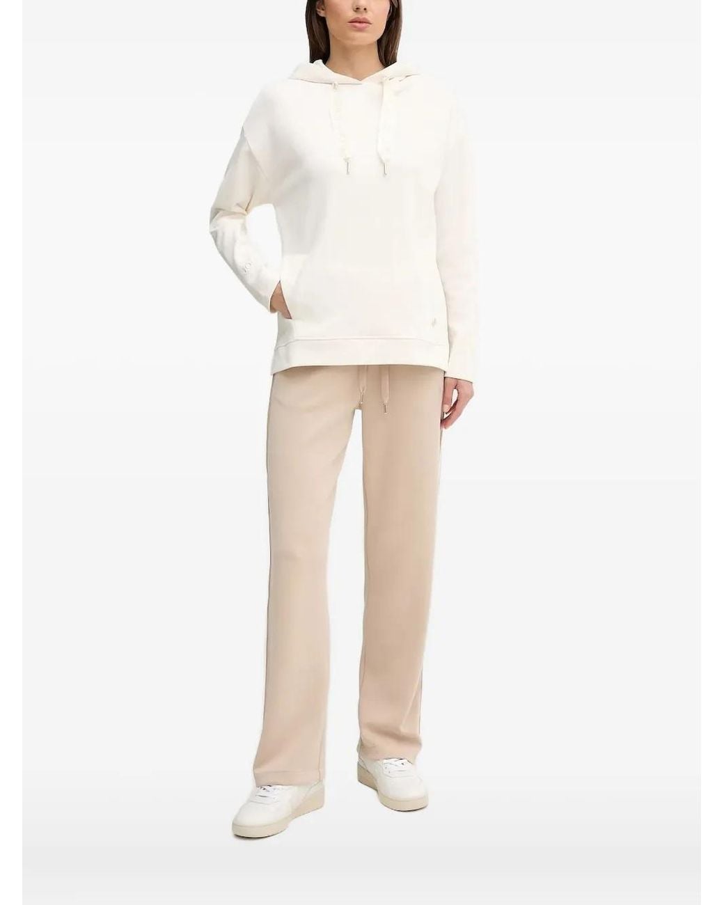 Joop! White Pocket-Detail Hooded Top