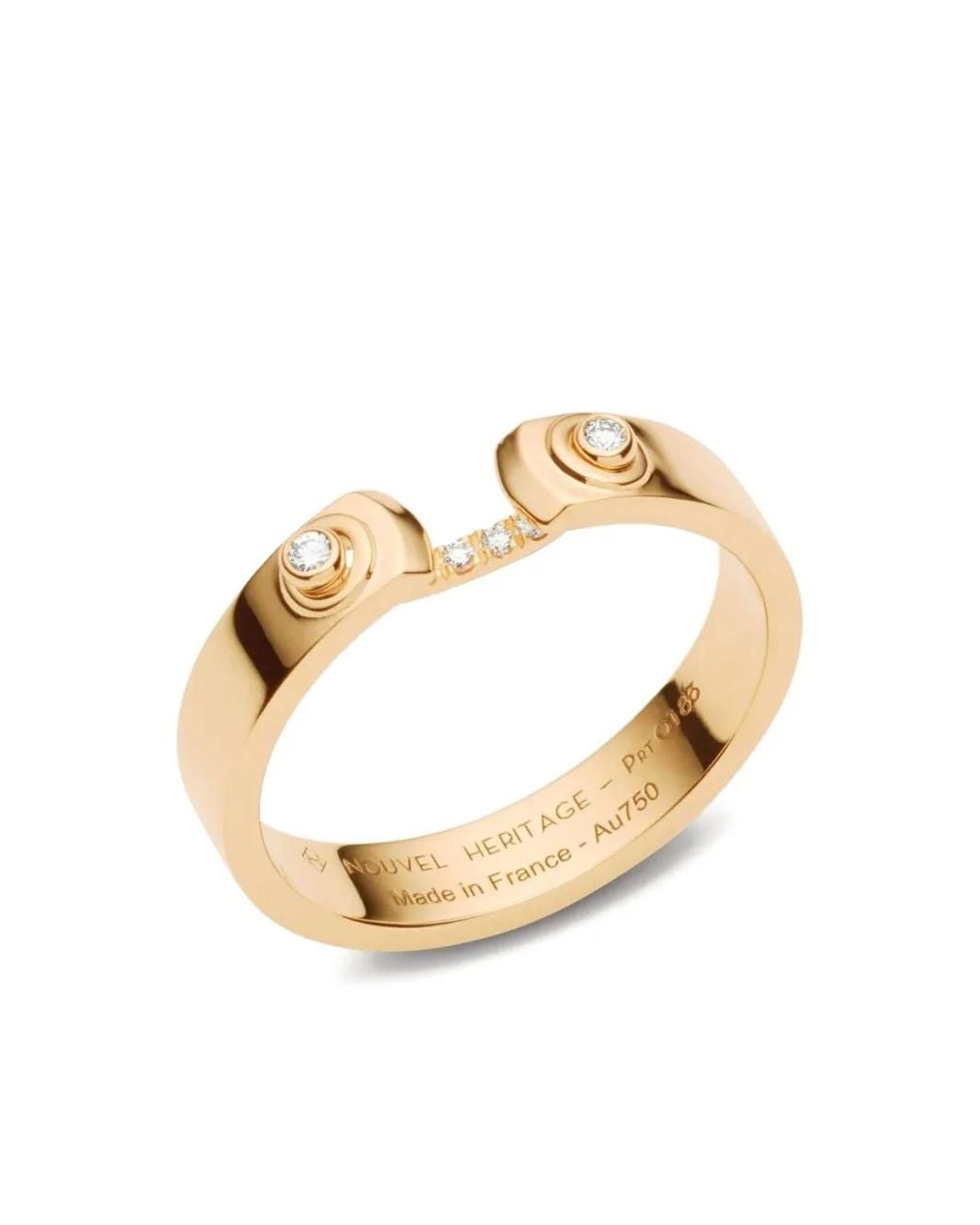Nouvel Heritage Metallic 18K Business Meeting Mood Diamond Ring