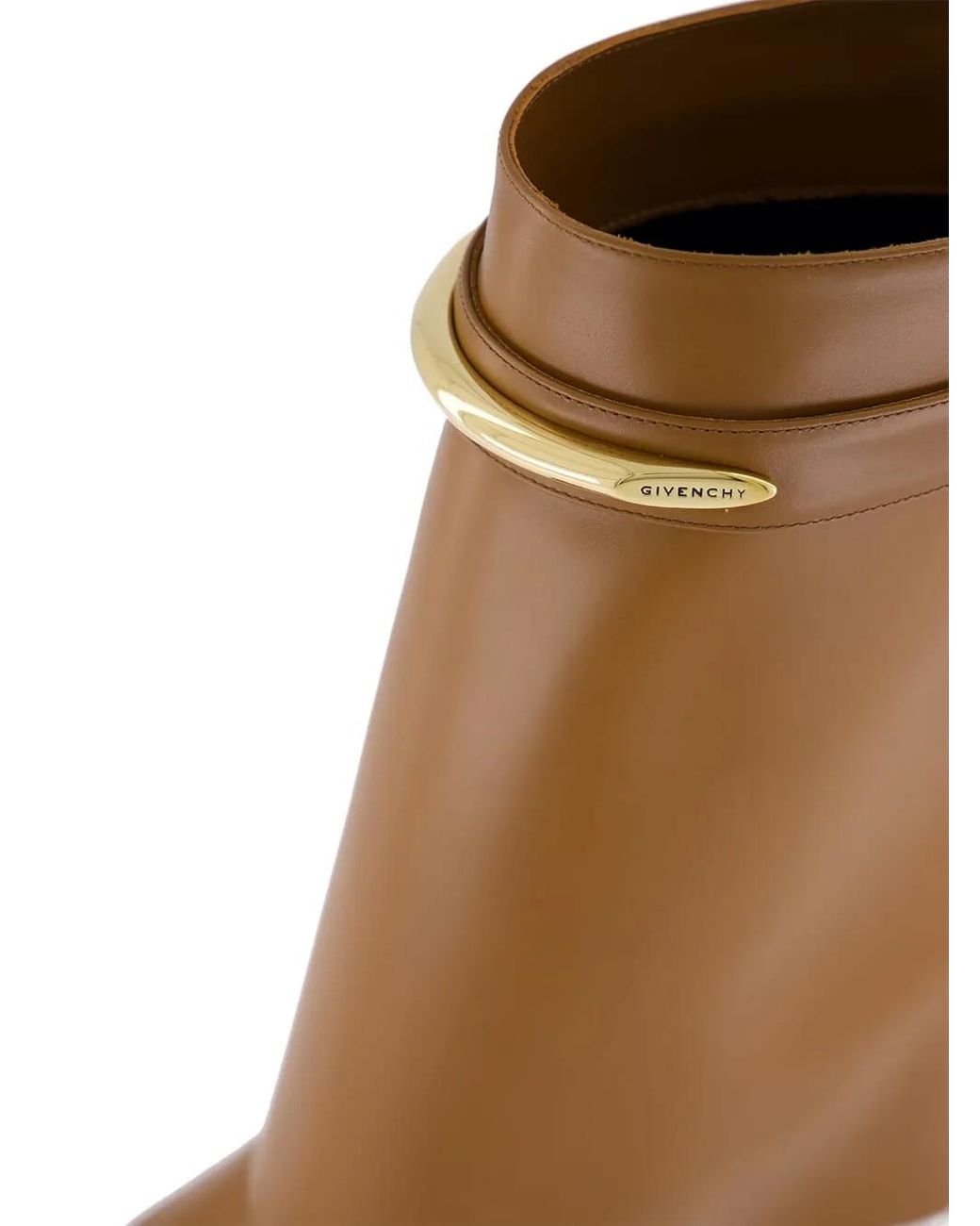 Givenchy Brown Shark Pinch Stiefeletten Aus Leder