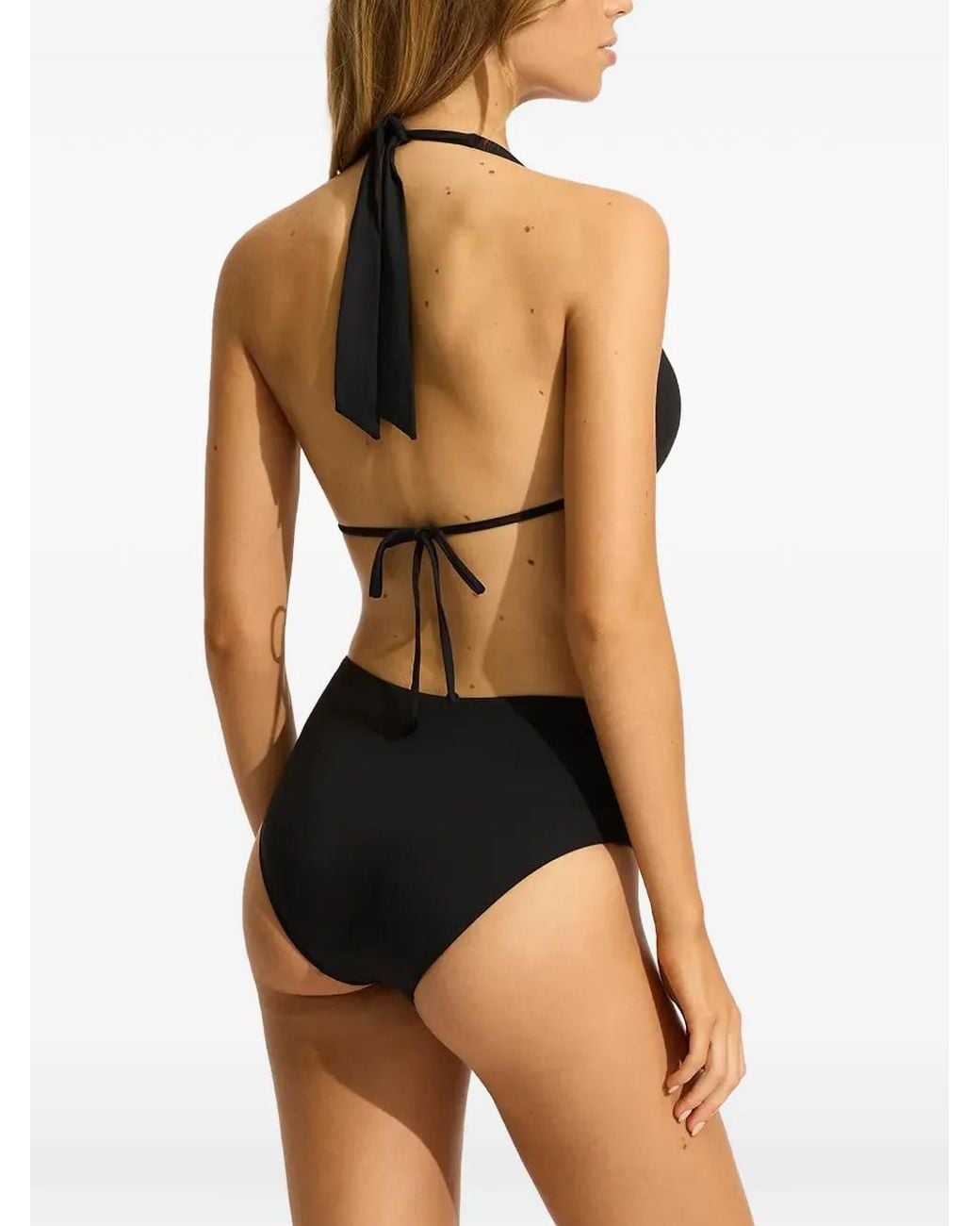 Seafolly Black Halterneck Triangle Bikini Top
