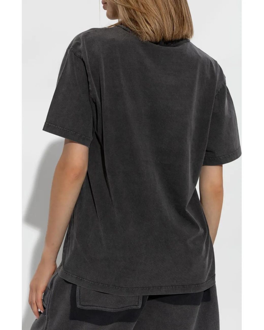 Alexander Wang Black Dark Cotton T-Shirt