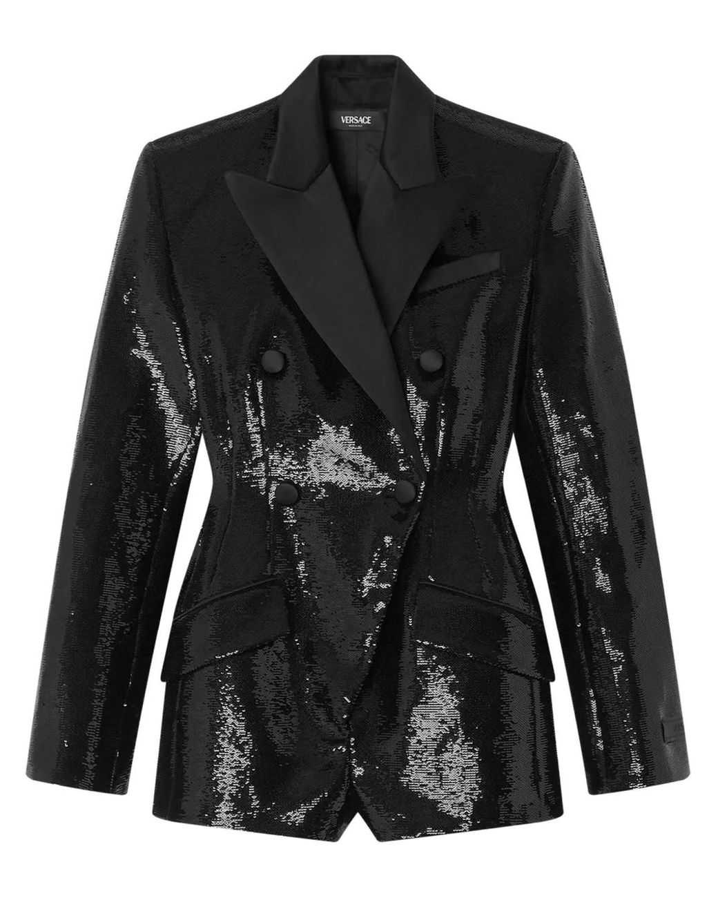 Versace Black Hourglass Embellished Playsuit