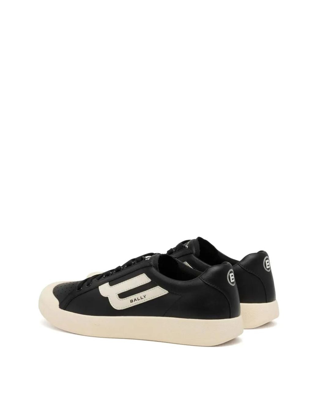 Bally Black Logo Perforated Sneakers for men