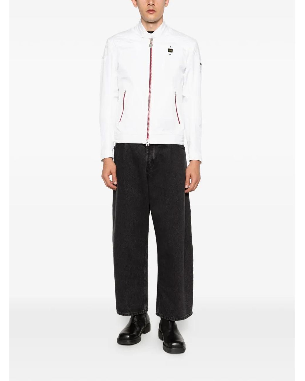 Blauer White Thayer Zip Jacket for men