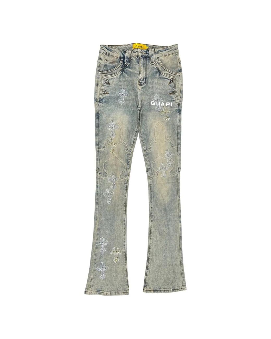 GUAPI Gray Cross Jeans for men