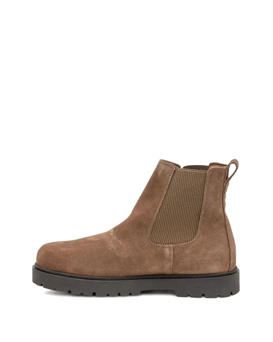 Birkenstock Brown Elasticated-Panel Suede Boots for men