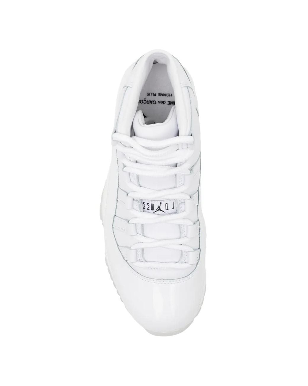 Comme des Garçons White Patent-Leather High-Top Sneakers for men
