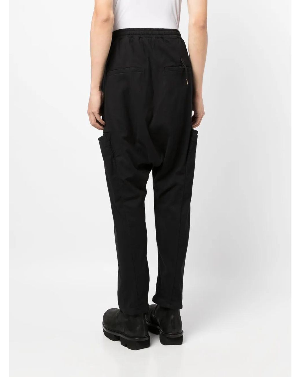 Boris Bidjan Saberi Black Drawstring-Elasticated Track Pants for men
