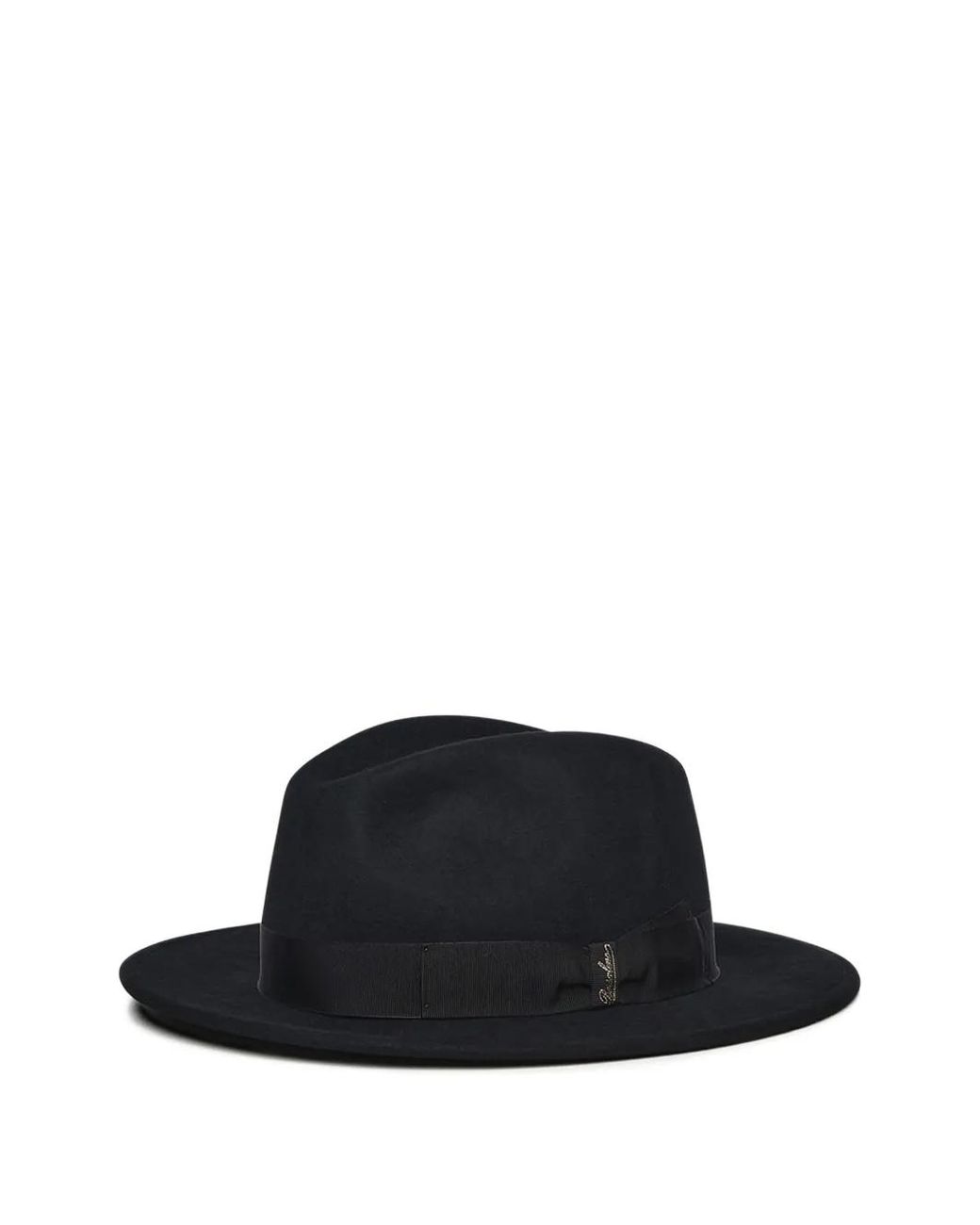 Borsalino Black Ribbon Wool Hat for men
